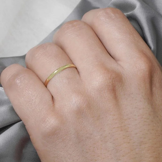 Anillo Alianza Oro Laminado 18k