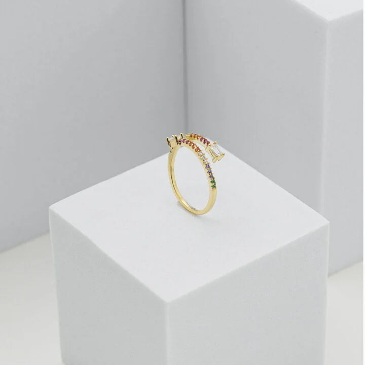 Anillo Sunrises Ajustable Oro Laminado 18k