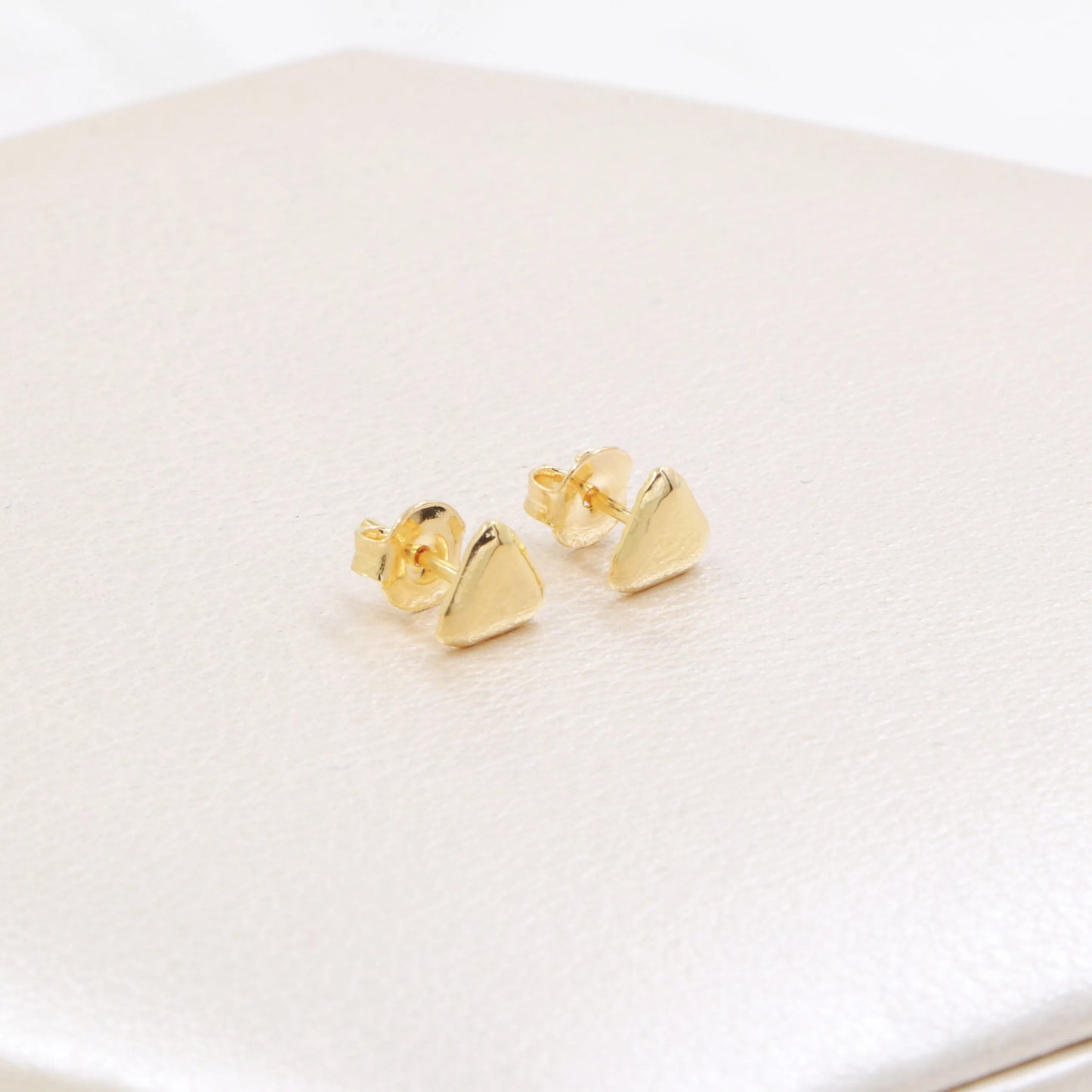 Aros Topos Triángulos Mini Oro Laminado 18k
