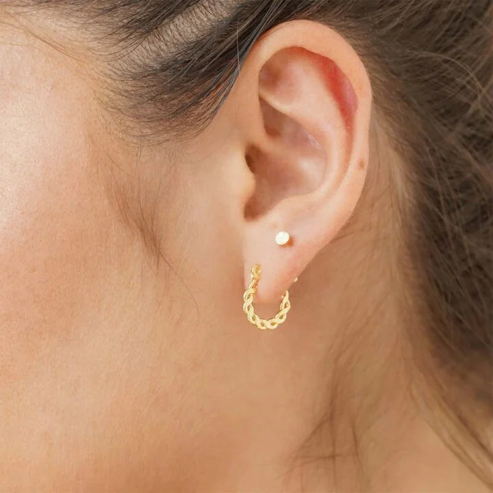 Aros Candonga Steel Oro Laminado 18k