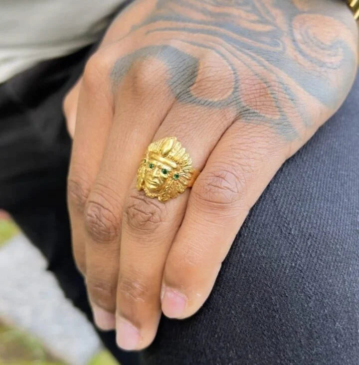 Anillo Indio Oro Laminado 18k