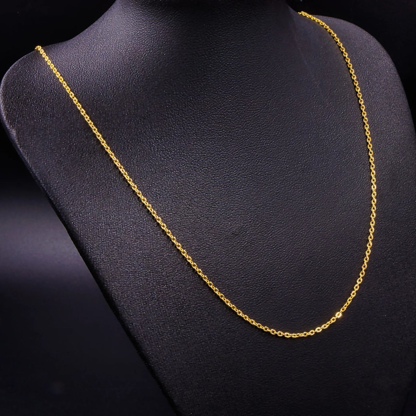 Cadena Tejido Aros Delgada Oro Laminado 18k