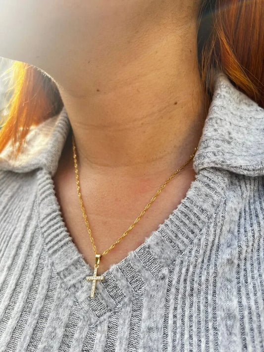 Cadena Tejido Singapur Alargada Oro Laminado 18k