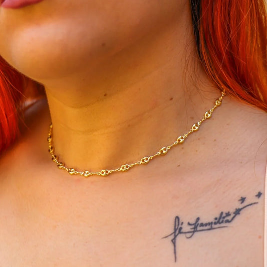 Cadena Tejido Gucci Oro Laminado 18k