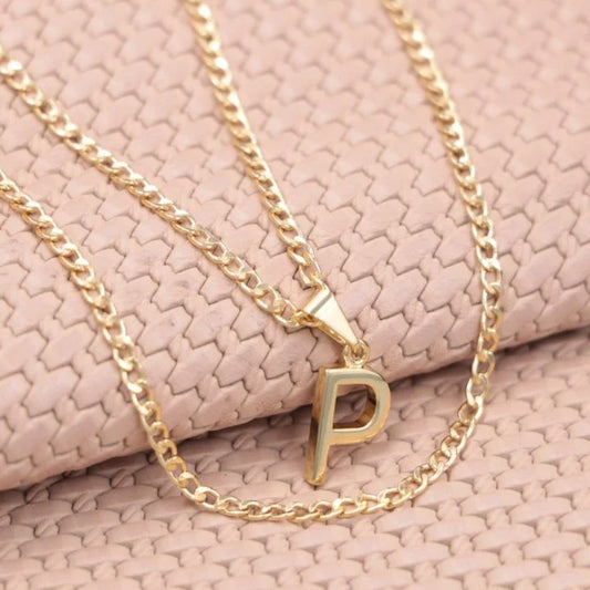 Colgante Letra P Oro Laminado 18k
