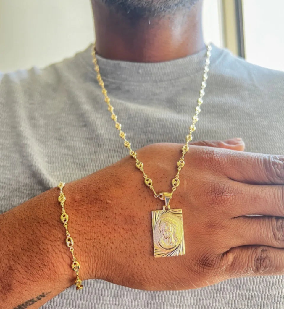 Cadena Tejido Gucci Oro Laminado 18k