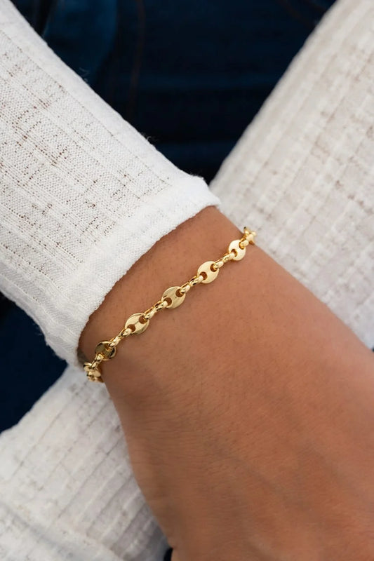 Pulsera Tejido Gucci Oro Laminado 18k
