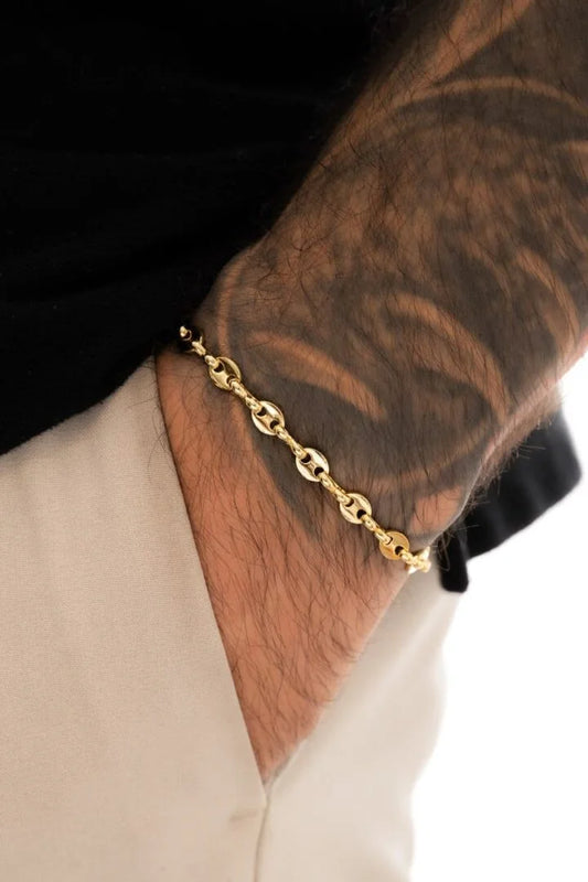 Pulsera Tejido Gucci Oro Laminado 18k