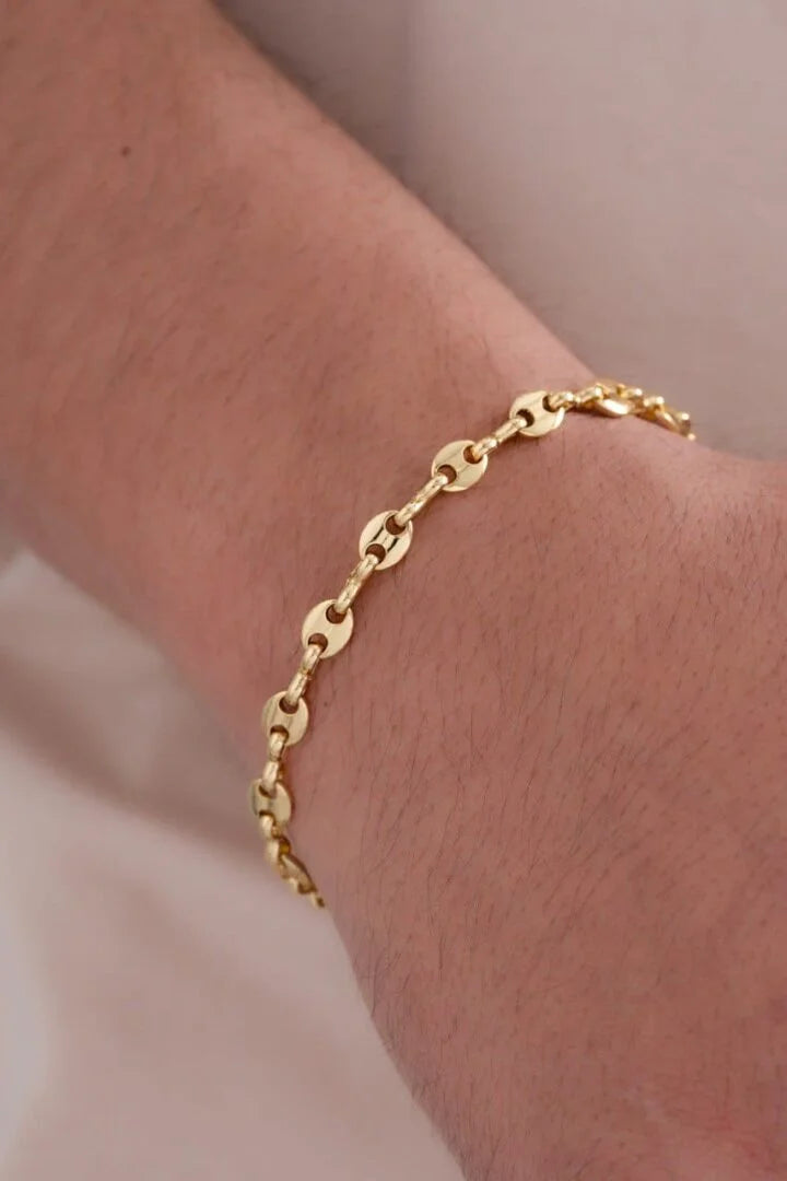 Pulsera Tejido Gucci Oro Laminado 18k