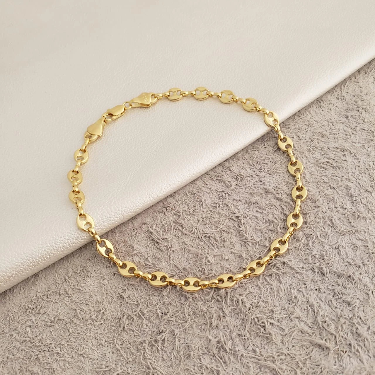 Pulsera Tejido Gucci Oro Laminado 18k