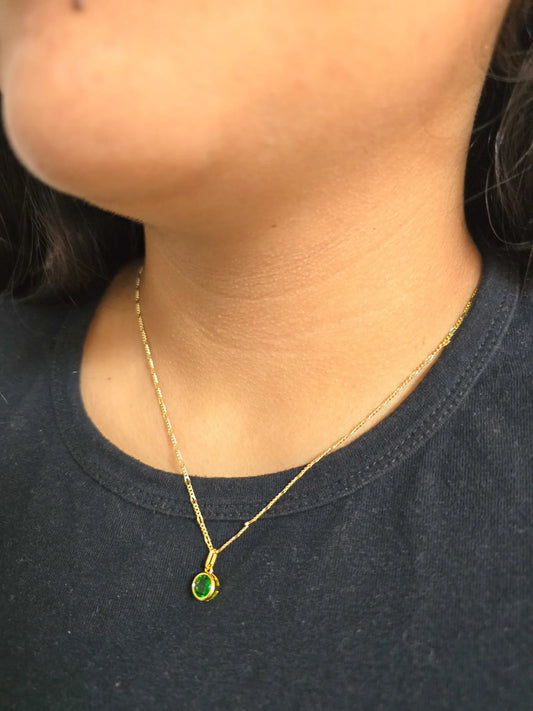 Dije Punto de Luz Redondo Oro Laminado 18k