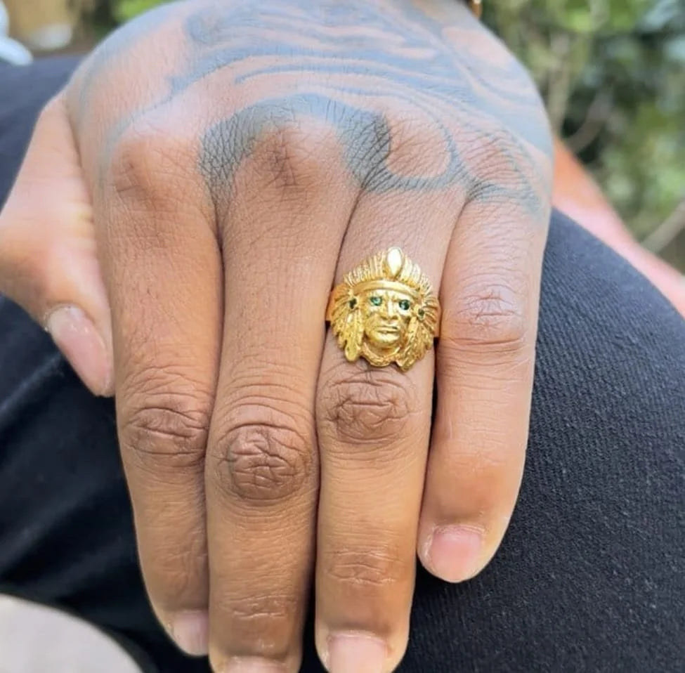 Anillo Indio Oro Laminado 18k