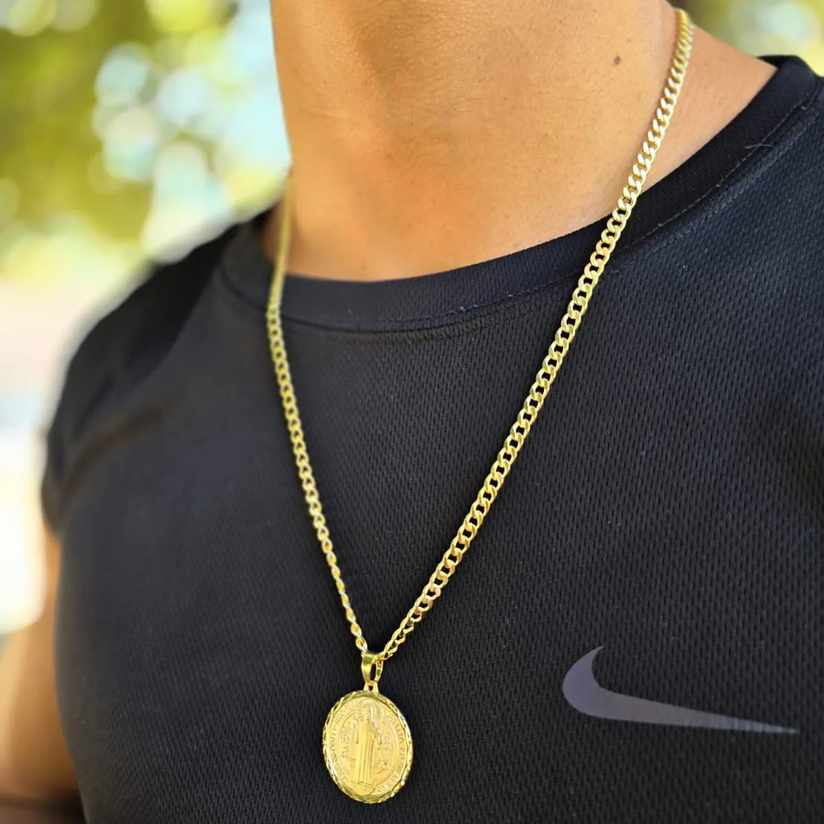 Cadena Tejido Cubana Gruesa Oro Laminado 18k
