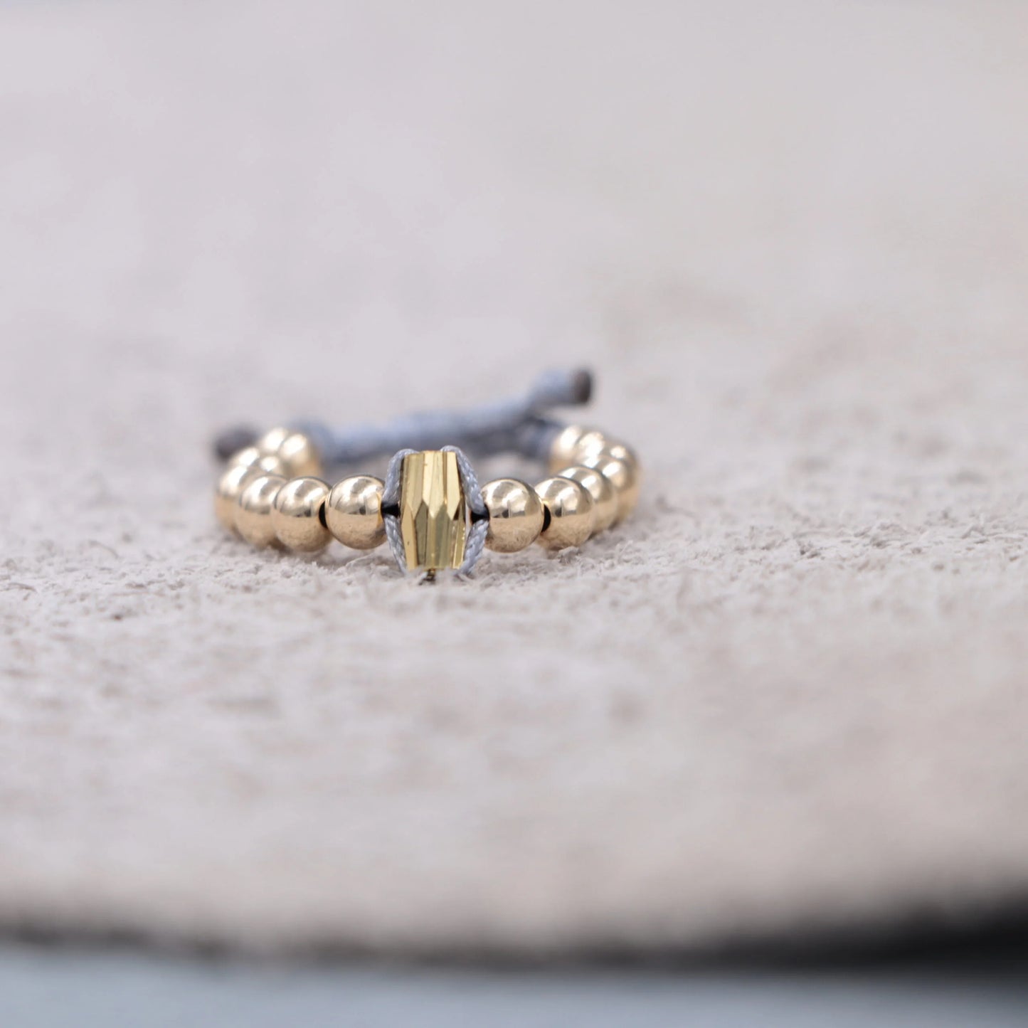 Anillo Dorado Con Balin Oro Laminado 18k