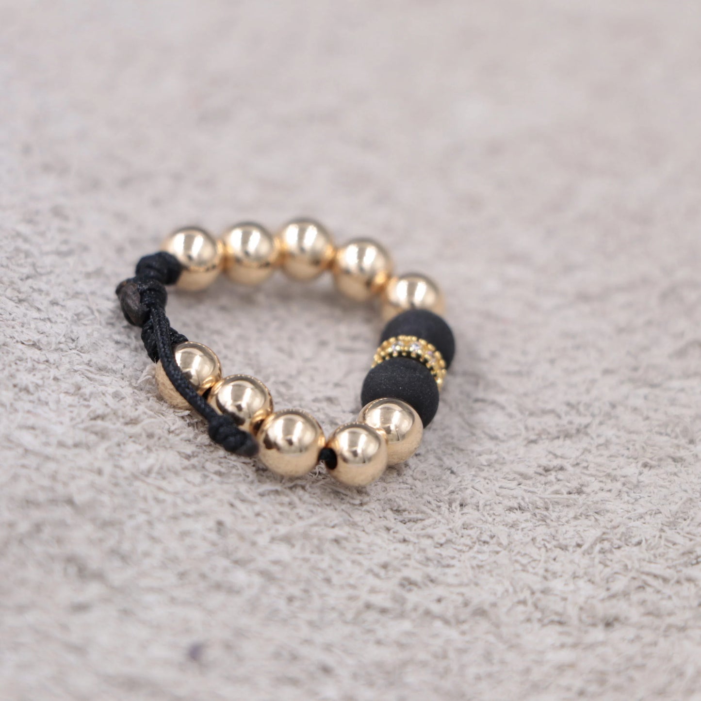Anillo dorado balín oro laminado 18k