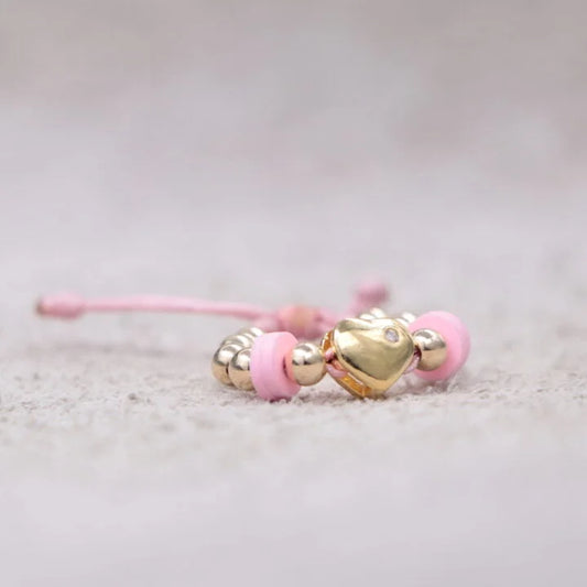 Anillo Herraje Corazón Balín Oro Laminado 18k