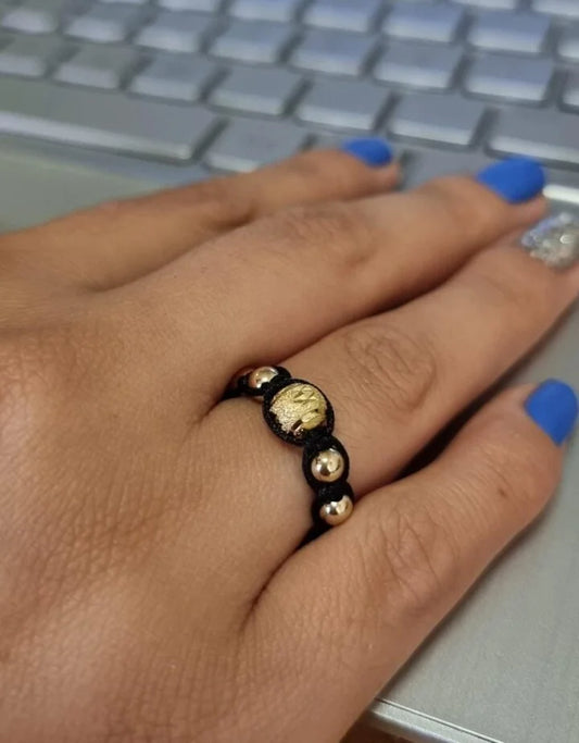 Anillo Bola De Fuego Oro Laminado 18k