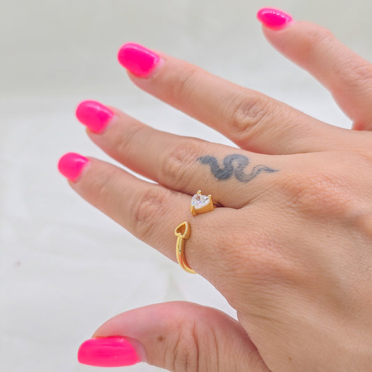 Anillo In Love Ajustable Oro Laminado 18k