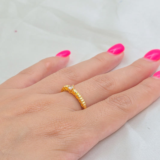 Anillo Sparkle Ajustable Oro Laminado 18k