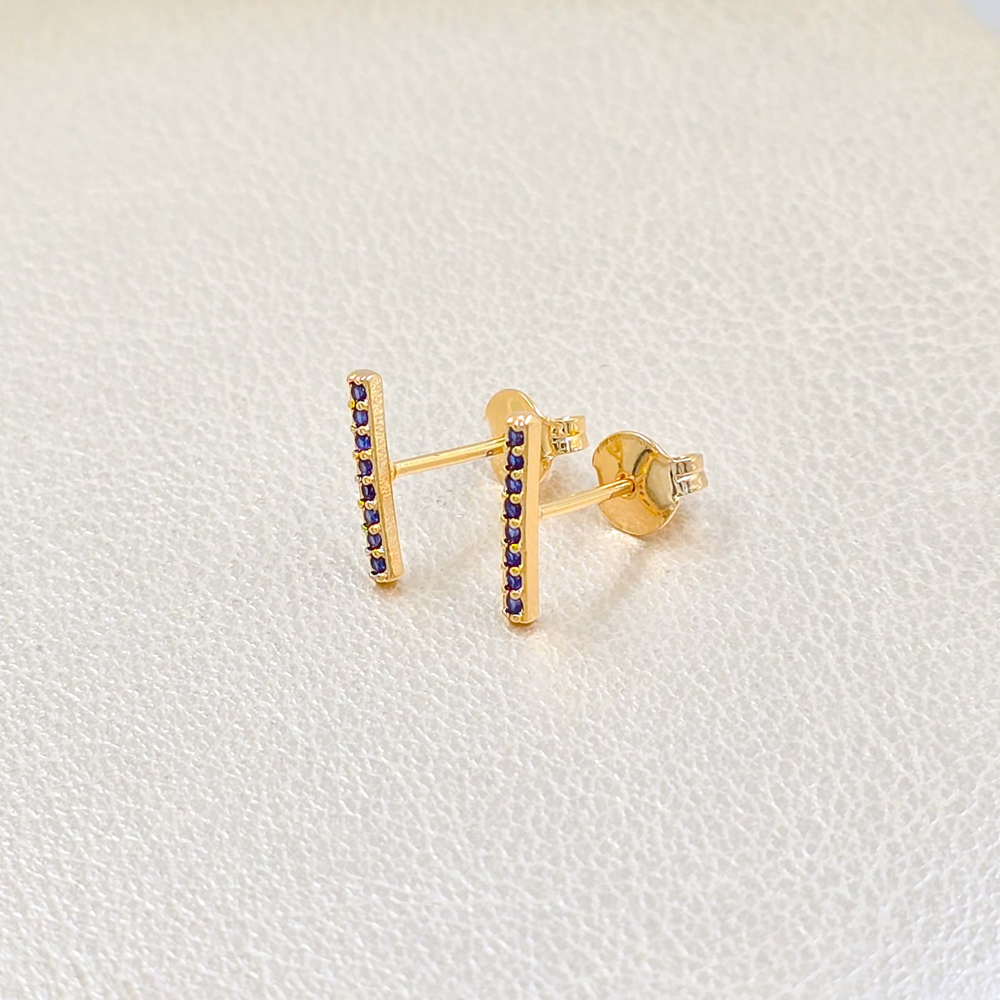 Arete Rainbow Line Turqui Oro Laminado18k