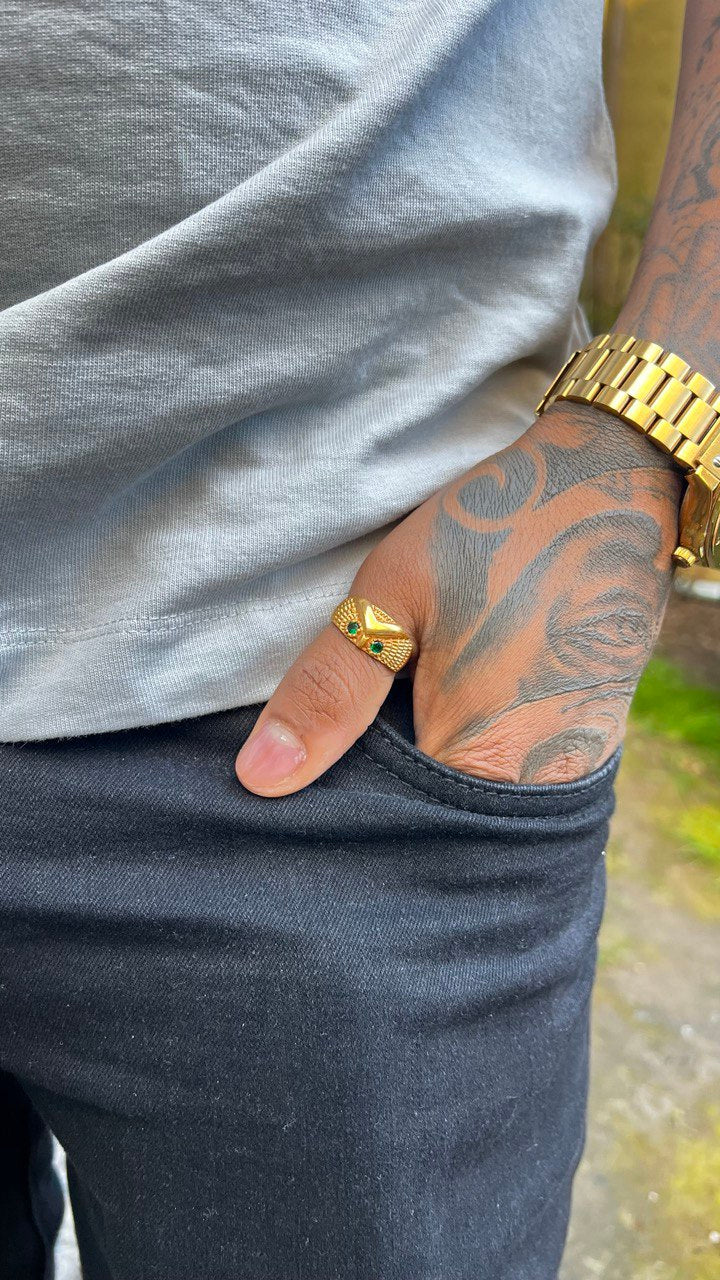 Anillo Buho Oro Laminado 18K