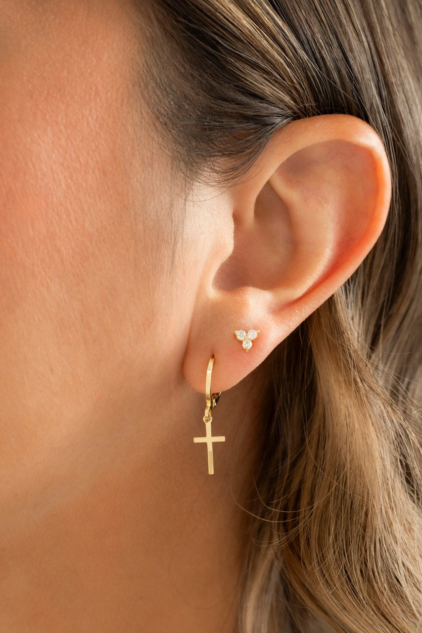 Arete Flower Oro Laminado 18k