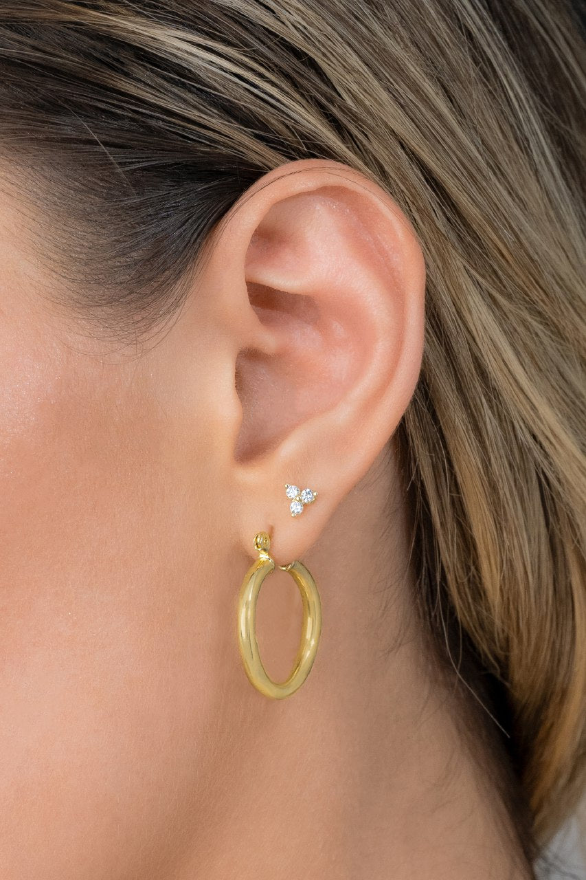 Arete Flower Oro Laminado 18k
