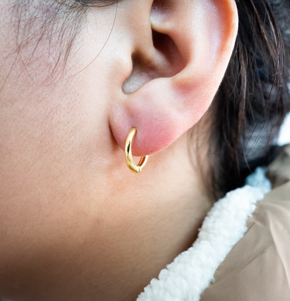 Aros Candonga Boldy Pequeños Oro laminado 18k