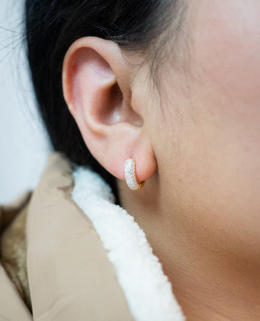 Aros Candonga Elegant 1.3cm Oro Laminado 18k
