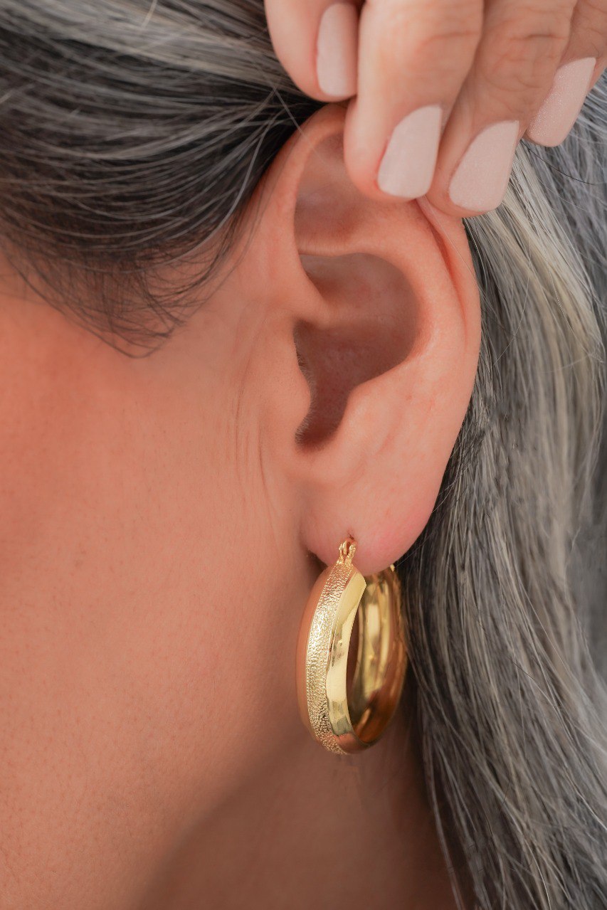 Aros Gold Dust Oro Laminado 18k