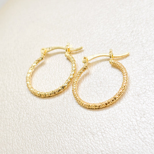 Aros Candonga Melcocha Pequeña Oro Laminado 18k