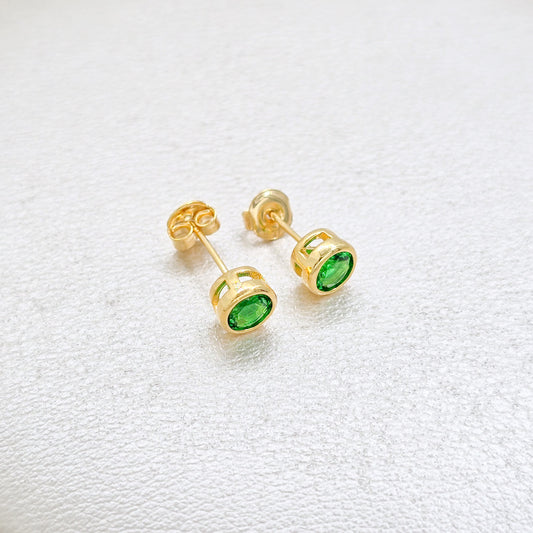 Arete Topos Green Circle Oro Laminado 18k
