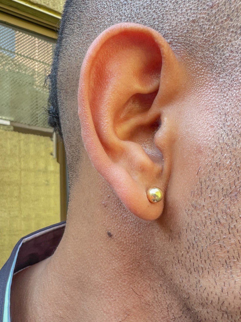Arete Topo Balín 6mm Oro Laminado 18k
