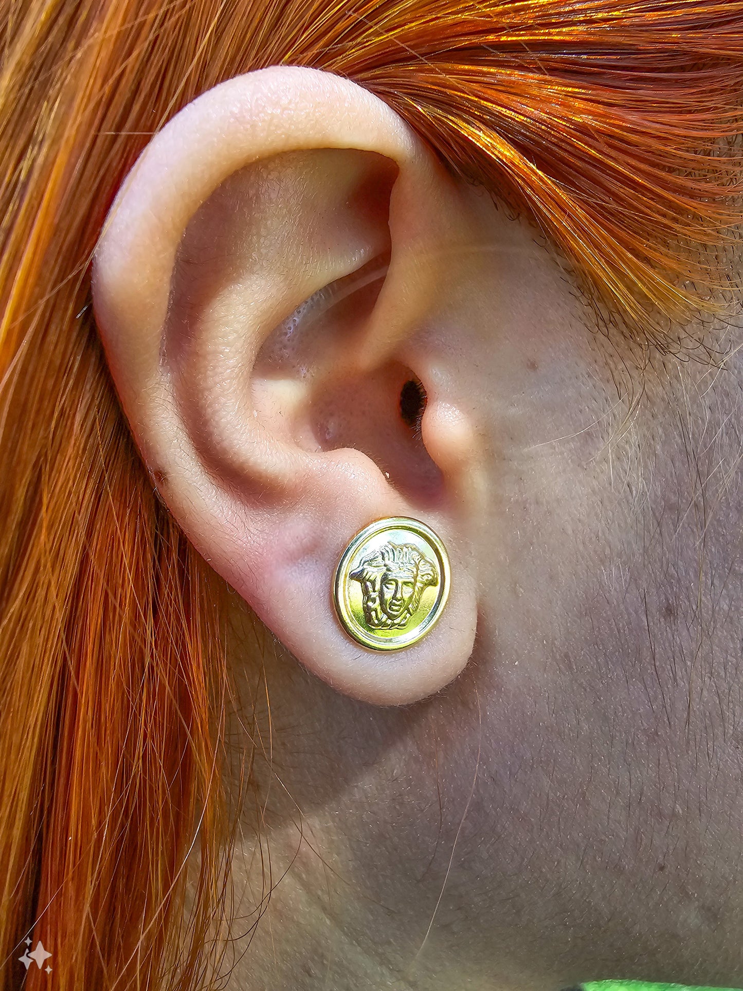 Aros Medusa Oro Laminado 18k