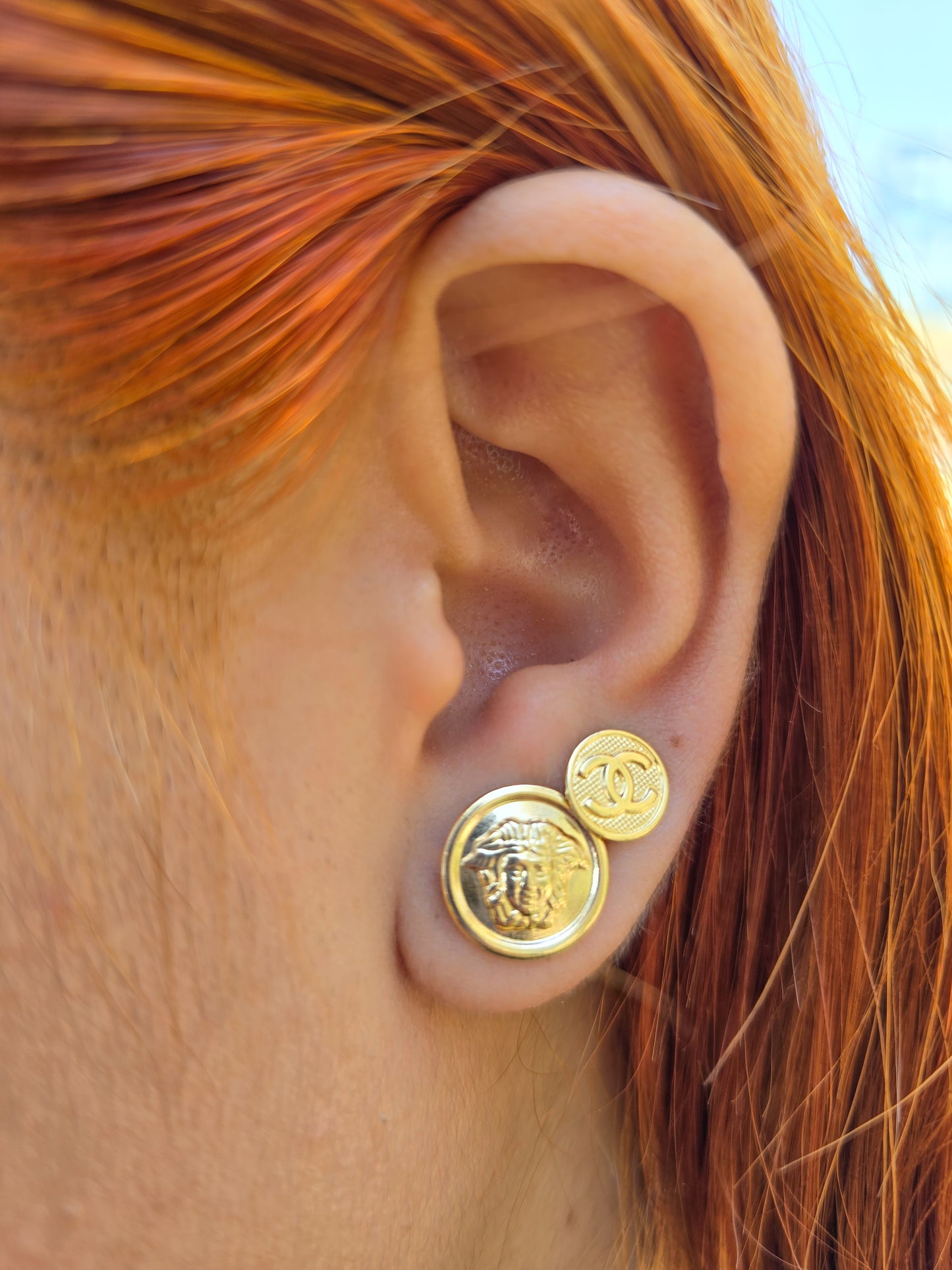 Aros Medusa Oro Laminado 18k