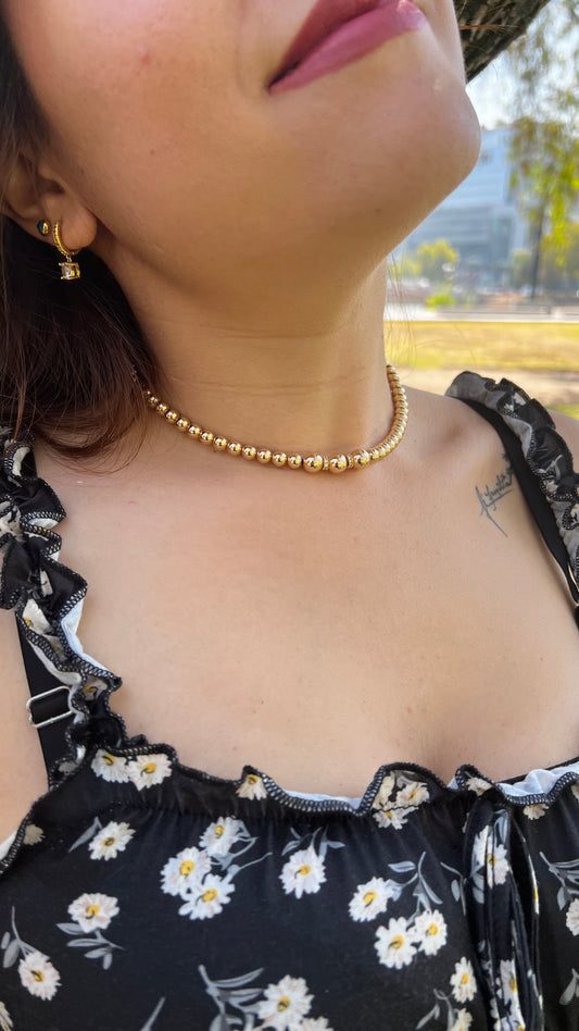 Gargantilla Circonias Oro Laminado 18k