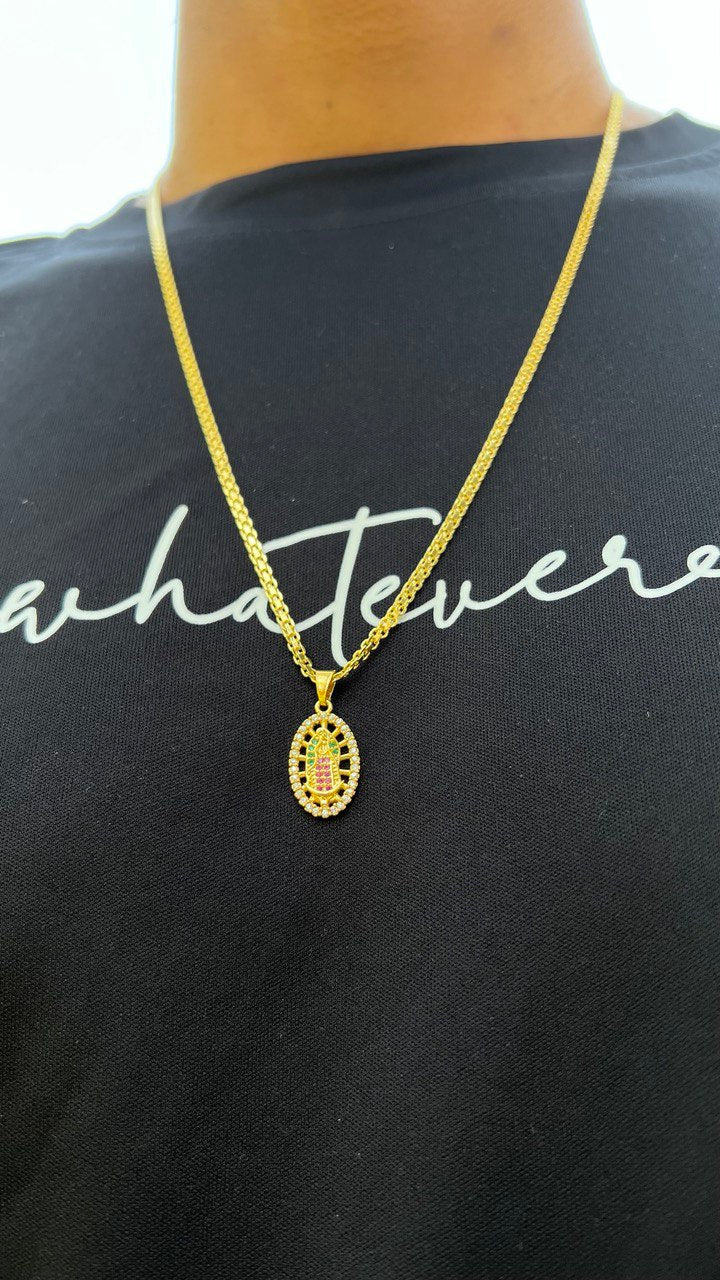 Cadena Tejido Chino Oro Laminado 18k