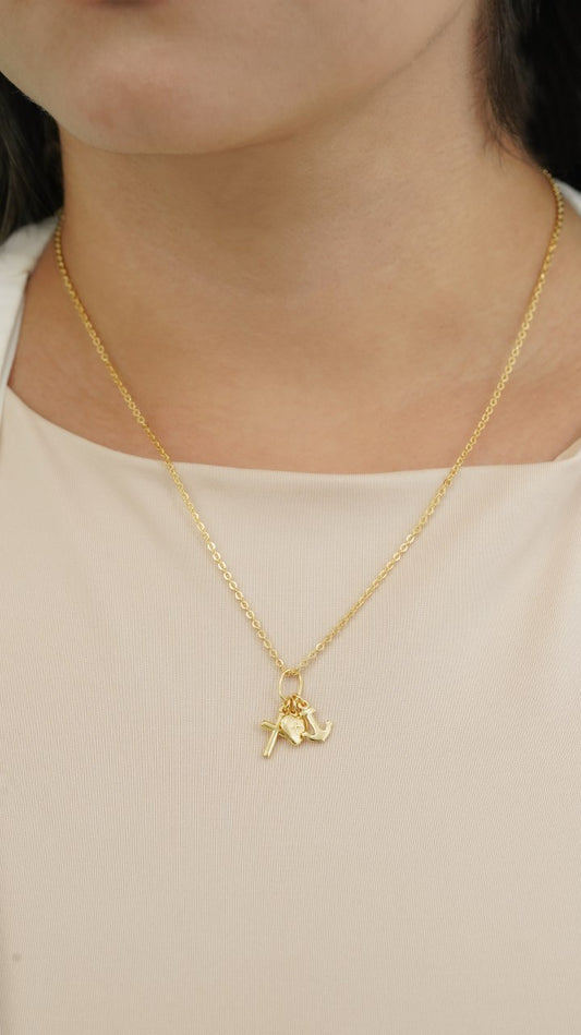 Cadena Tejido Aros Delgada Oro Laminado 18k