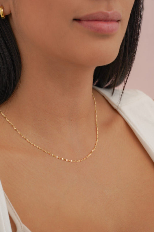 Cadena 3×1 Diamantada Oro Laminado 18k