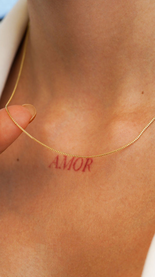 Cadena Tejido Veneciana Oro Laminado 18k