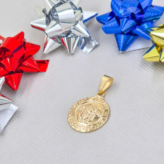Colgante Medalla Medusa Oro Laminado 18k