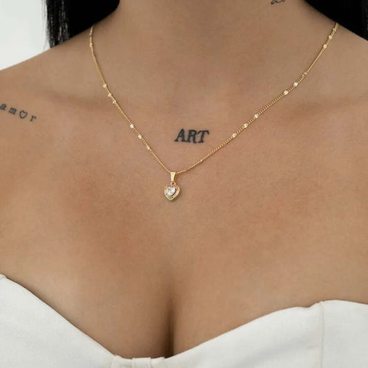 Colgante Rainbow Love Oro Laminado 18k