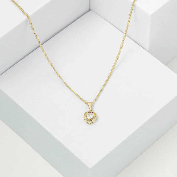 Colgante Rainbow Love Oro Laminado 18k