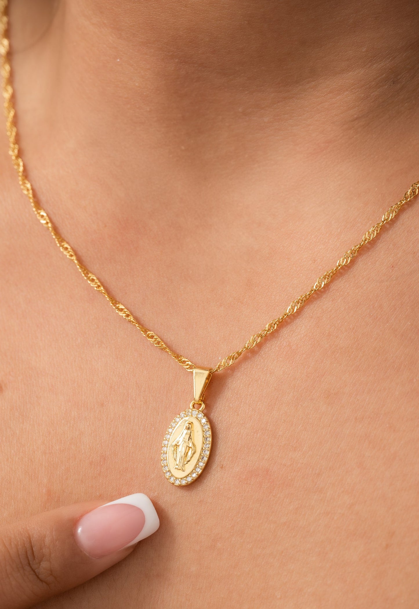 Colgante Milagrosa Oro Laminado 18k