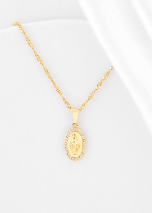 Colgante Milagrosa Oro Laminado 18k