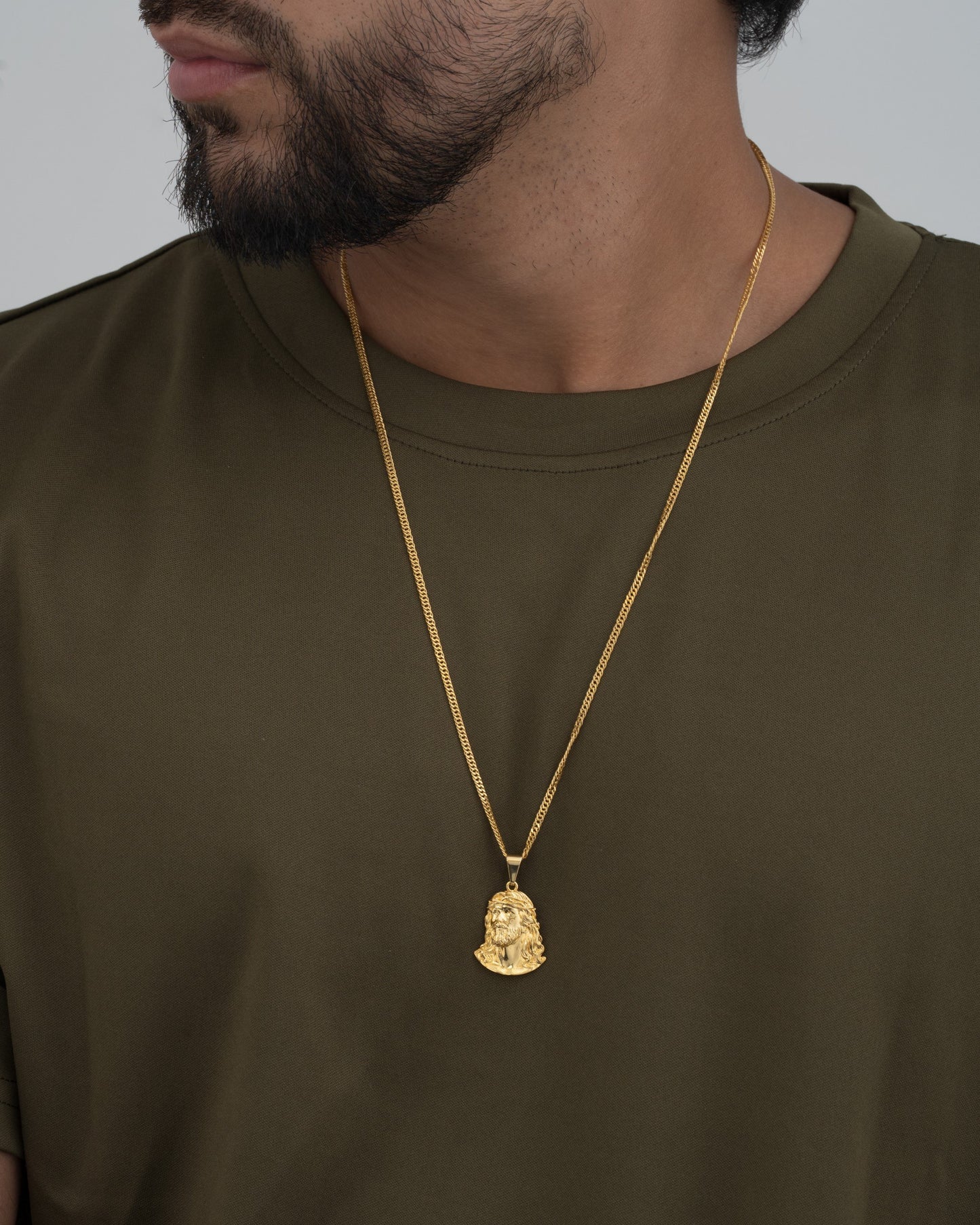 Colgante Divino Rostro 2.3cm Oro Laminado 18k