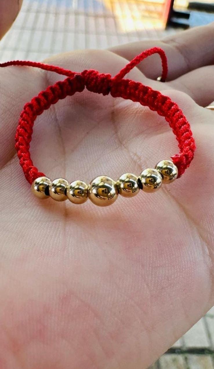 Brazalete Bebe Tejido Oro Laminado 18k