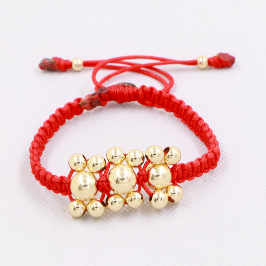 Brazalete Tejido Bebe Oro Laminado 18k