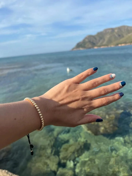 Brazalete Todo Oro Balín Oro Laminado 18k