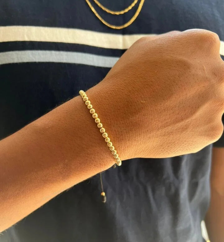Brazalete Todo Oro Balín Oro Laminado 18k